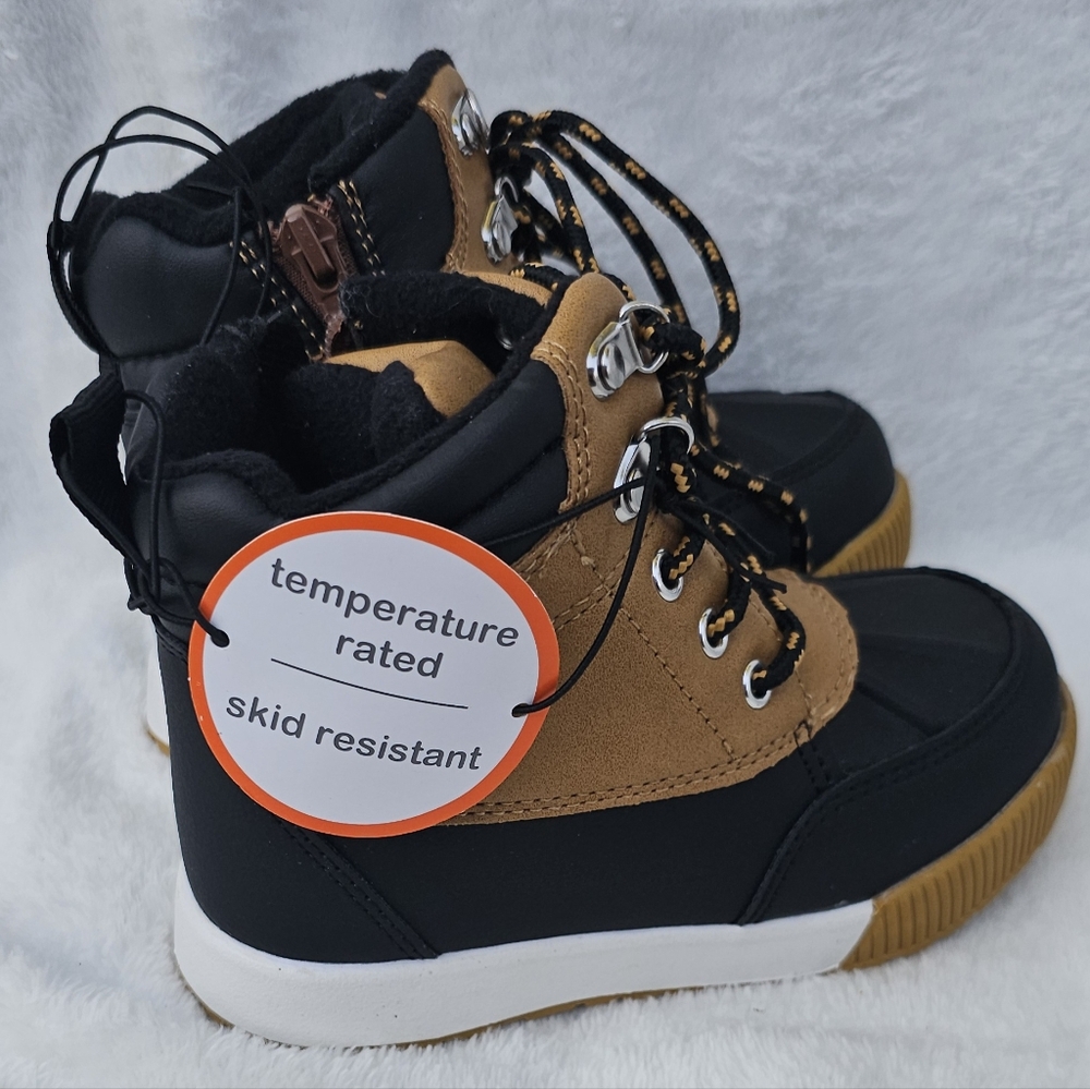 Wonder Nation Black and Tan Kids Boots